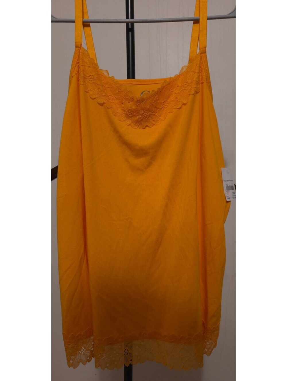 Mustard lace trim camisole